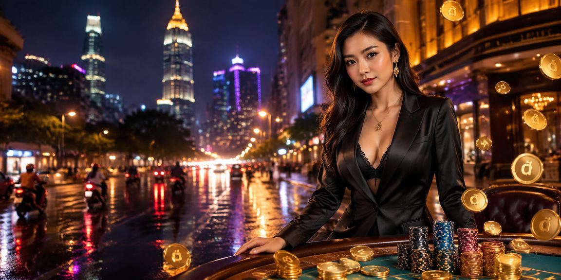 Giao diện live casino với dealer trực tiếp và màn hình cược